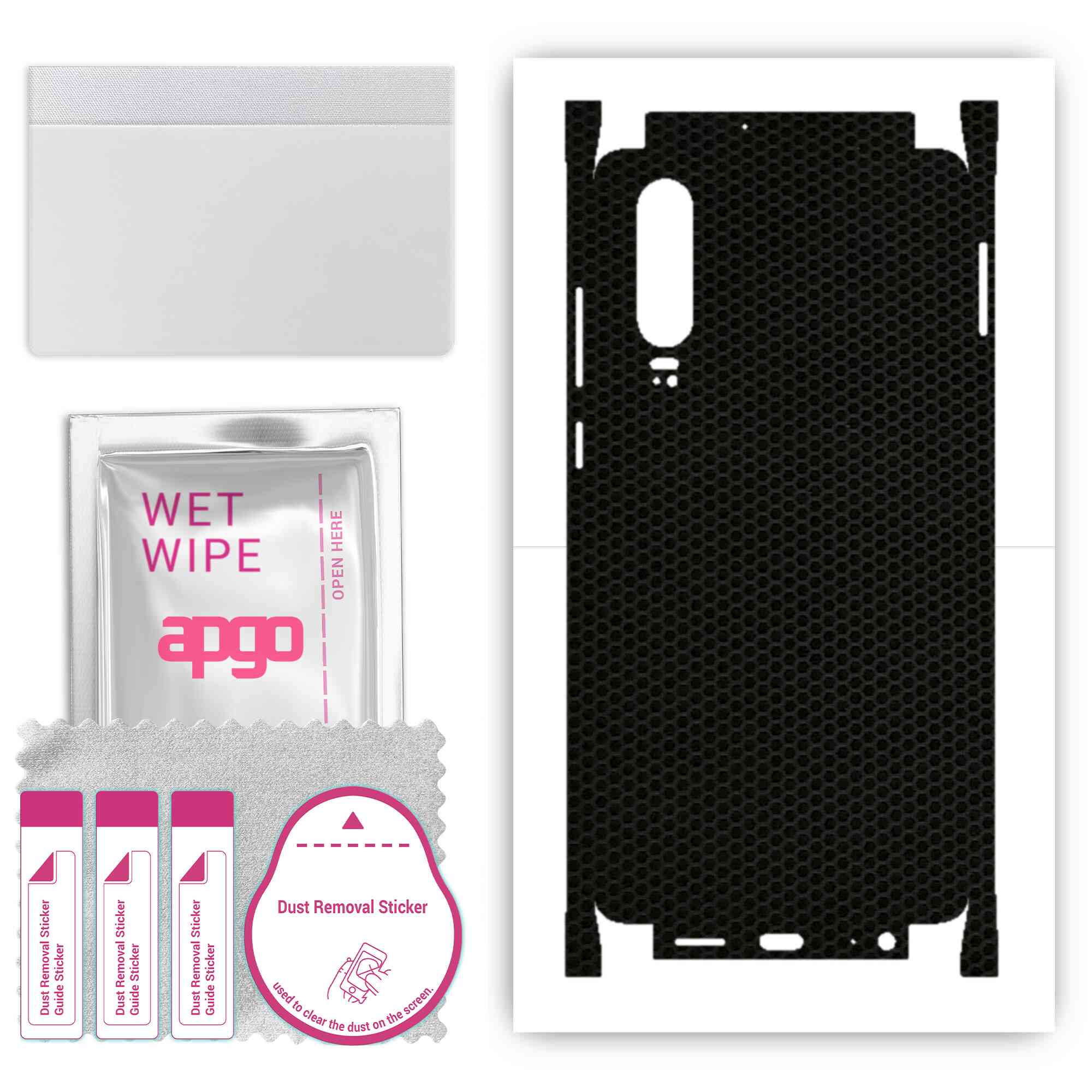apgo Protective Skin Sticker for the back+sides compatible with Huawei P30, Full Wrap Film, Foil, Vinyl - Pattern Matrix
apgo Protective Skin Sticker for the back+sides compatible with Huawei P30, Full Wrap Film, Foil, Vinyl - Pattern Matrix