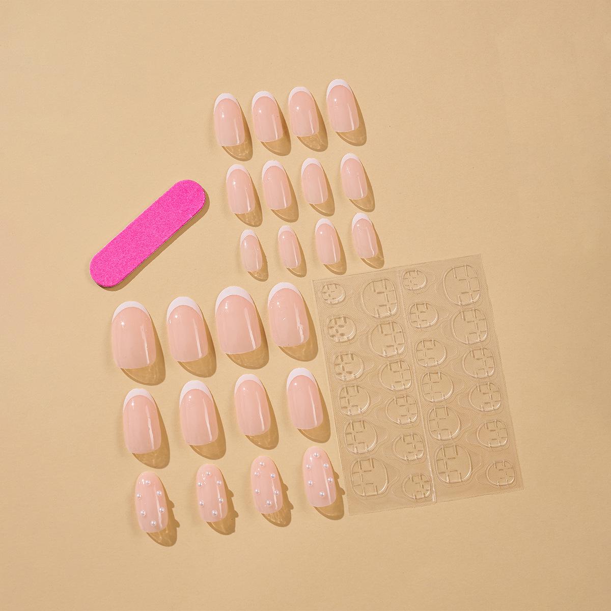 Минималистичные жемчужные ногти с французским краем ручной работы, накладные
Минималистичные жемчужные ногти с французским краем ручной работы, накладные