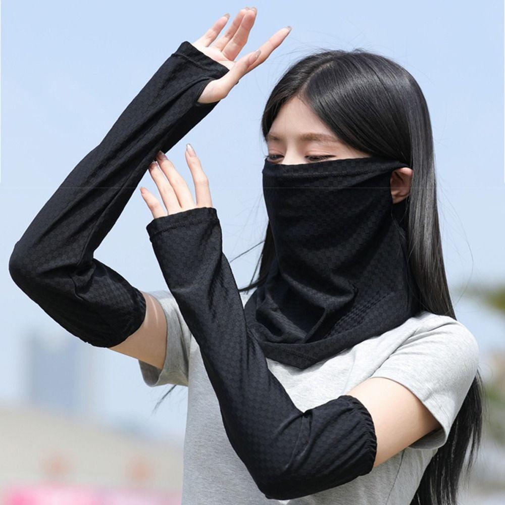Sun Protection Face Cover Neck Protection Cycling Sleeves Thin Sunscreen Mask Riding темно-сірий
Sun Protection Face Cover Neck Protection Cycling Sleeves Thin Sunscreen Mask Riding темно-сірий