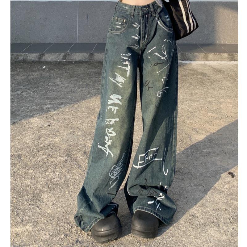 Граффити Y2K Spicy Girl Old Jeans Женские дизайнерские свободные широкие брюки в пол с длинными штанинами L синий
Граффити Y2K Spicy Girl Old Jeans Женские дизайнерские свободные широкие брюки в пол с длинными штанинами L синий