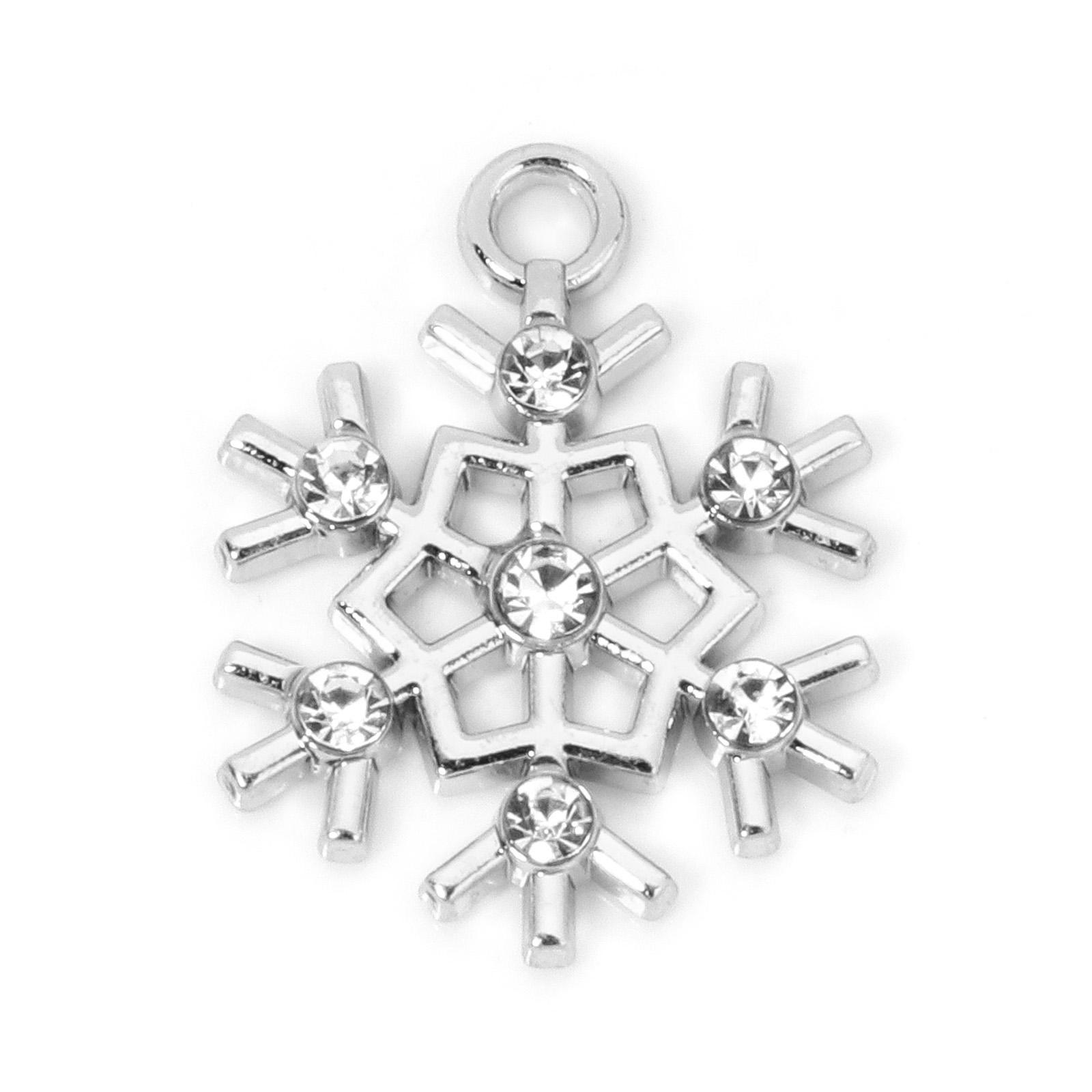 10 PCs Zinc Based Alloy Micro Pave Charms Christmas Snowflake Clear Rhinestone Pendants For DIY Necklace Earring Jewelry Making
10 PCs Zinc Based Alloy Micro Pave Charms Christmas Snowflake Clear Rhinestone Pendants For DIY Necklace Earring Jewelry Making