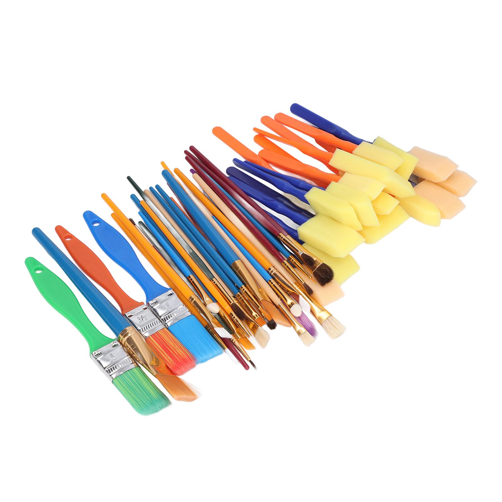 50Pcs Painting Brushes Nylon Bristles Wooden Handle Wide Application Different Sizes Art Paint Brushes
50Pcs Painting Brushes Nylon Bristles Wooden Handle Wide Application Different Sizes Art Paint Brushes
