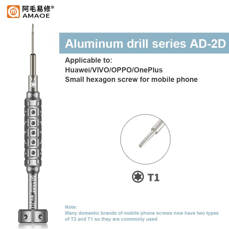 AMAOE AD-2D AD-3D Aluminum Drill Screwdriver for Mobile Phone Repair with S2 Alloy Head High Precision Maintenance Bolt Driver
AMAOE AD-2D AD-3D Aluminum Drill Screwdriver for Mobile Phone Repair with S2 Alloy Head High Precision Maintenance Bolt Driver