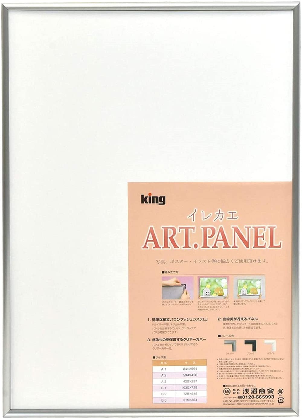 KING Frame Interchangeable Art Panel B1 Aluminum Silver 822888A
KING Frame Interchangeable Art Panel B1 Aluminum Silver 822888A