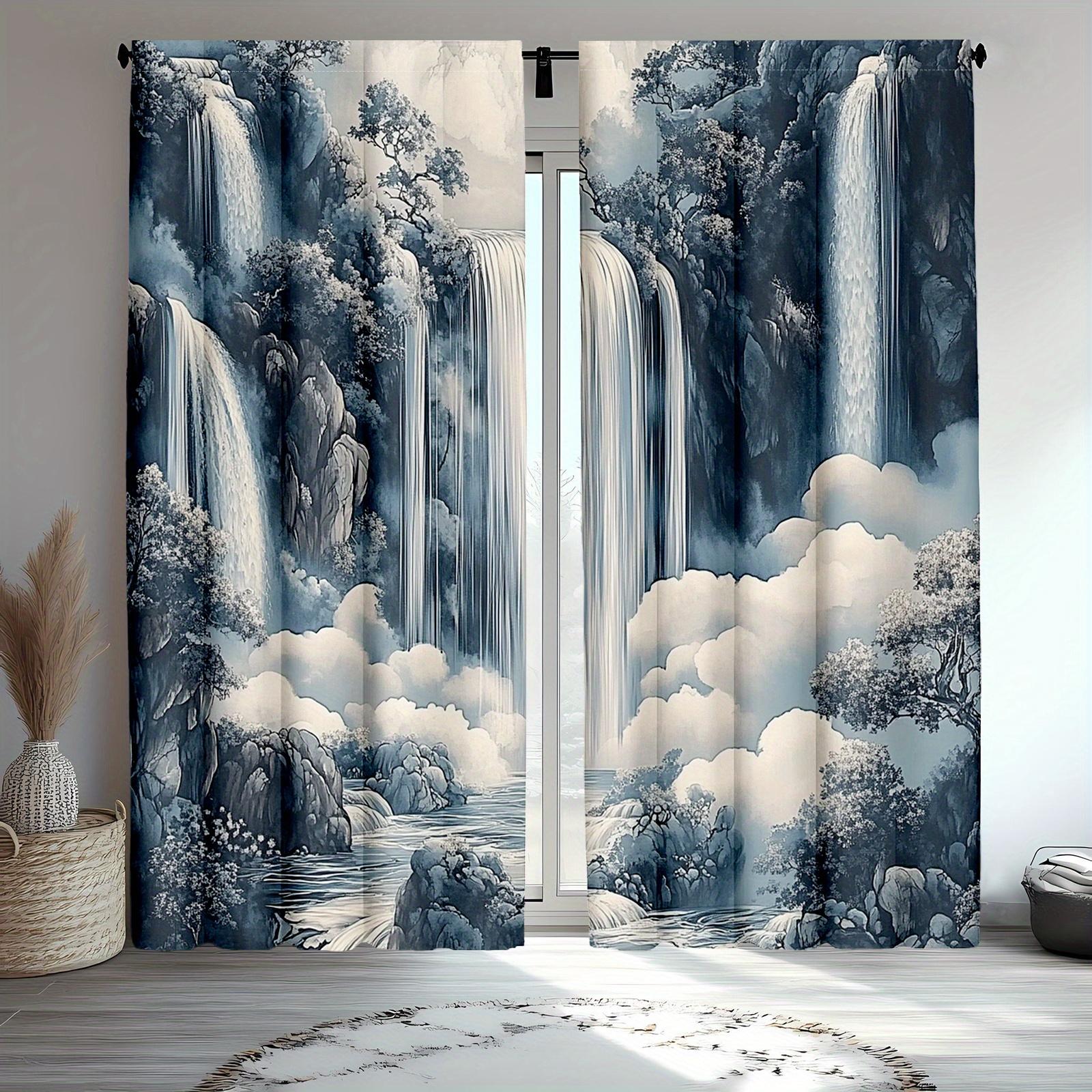 Single Panel Tranquil Waterfall Greenery Pattern Curtains Polyester Fabric Suitable Bedroom Living Room Decoration Curtain For Sitting Made Of W100*H70(CM)-Rod Pocket&1PCS
Single Panel Tranquil Waterfall Greenery Pattern Curtains Polyester Fabric Suitable Bedroom Living Room Decoration Curtain For Sitting Made Of W100*H70(CM)-Rod Pocket&1PCS