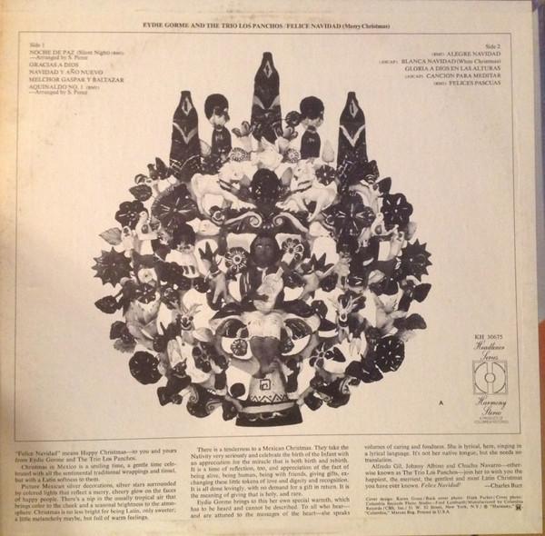 LP Record EYDIE GORMETHE TRIO LOS PANCHOS Felice Navidad KH30675 HARMONY 1971 US Jazz Used
LP Record EYDIE GORMETHE TRIO LOS PANCHOS Felice Navidad KH30675 HARMONY 1971 US Jazz Used