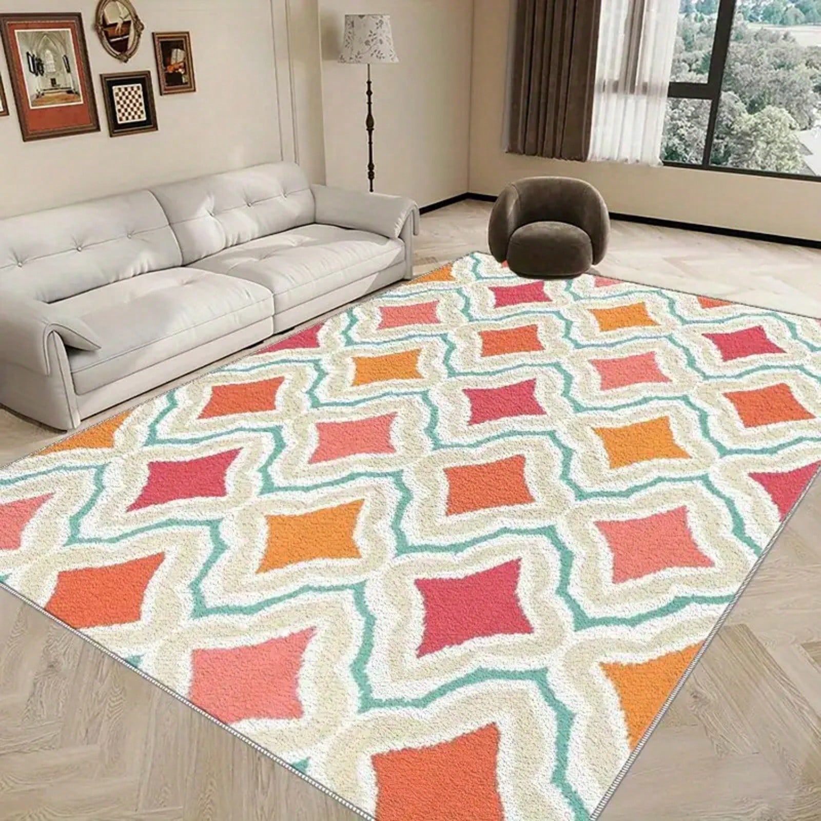 Modern Art Decorative Carpet Colorful Geometric Decorative Rug Home Living Room Anti-slip Mat for Bedrooms Studies Terraces 40X60CM
Modern Art Decorative Carpet Colorful Geometric Decorative Rug Home Living Room Anti-slip Mat for Bedrooms Studies Terraces 40X60CM