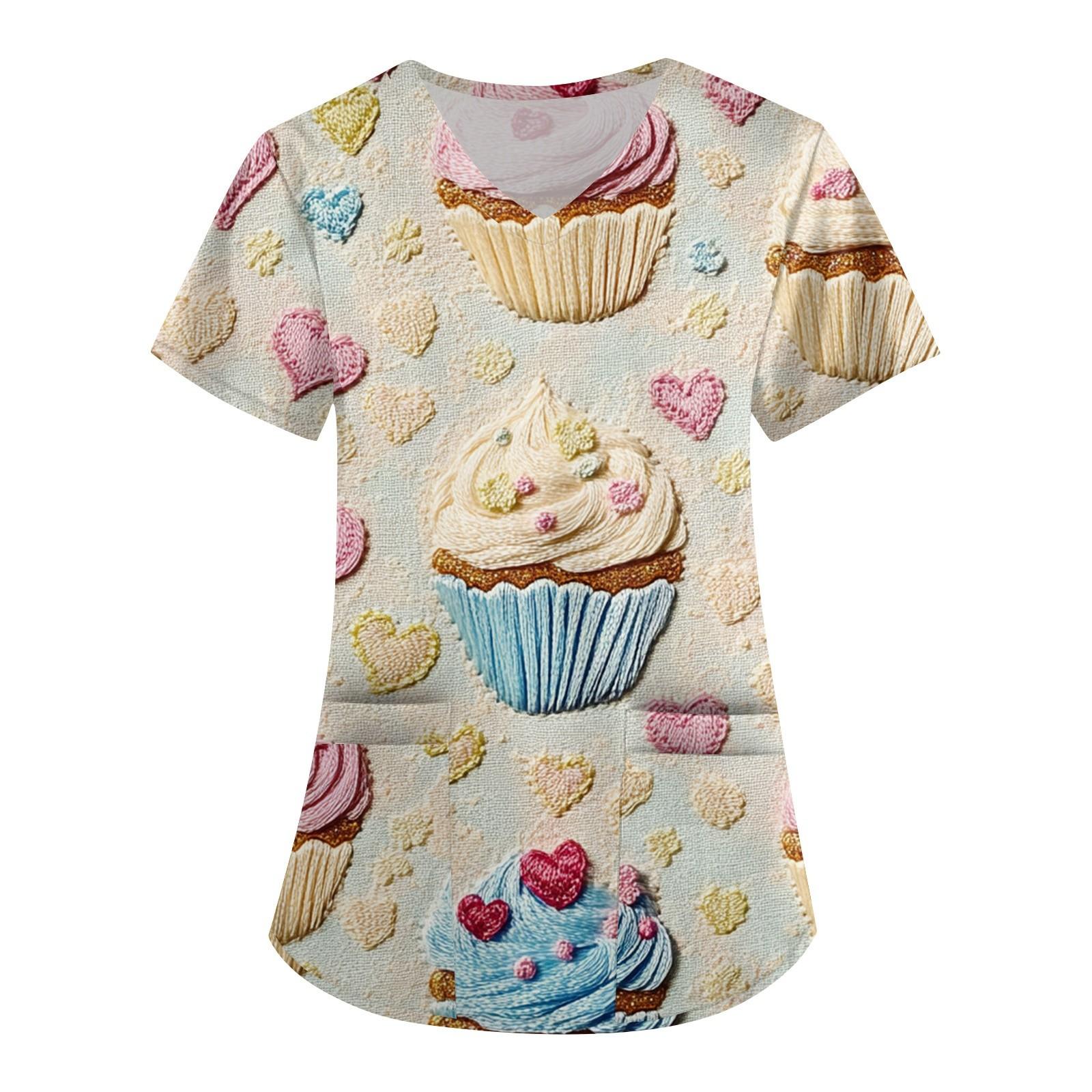 Женская модная рабочая одежда с V-образным вырезом, короткими рукавами и карманами, с принтом ко Дню святого Валентина L бежевый
Женская модная рабочая одежда с V-образным вырезом, короткими рукавами и карманами, с принтом ко Дню святого Валентина L бежевый