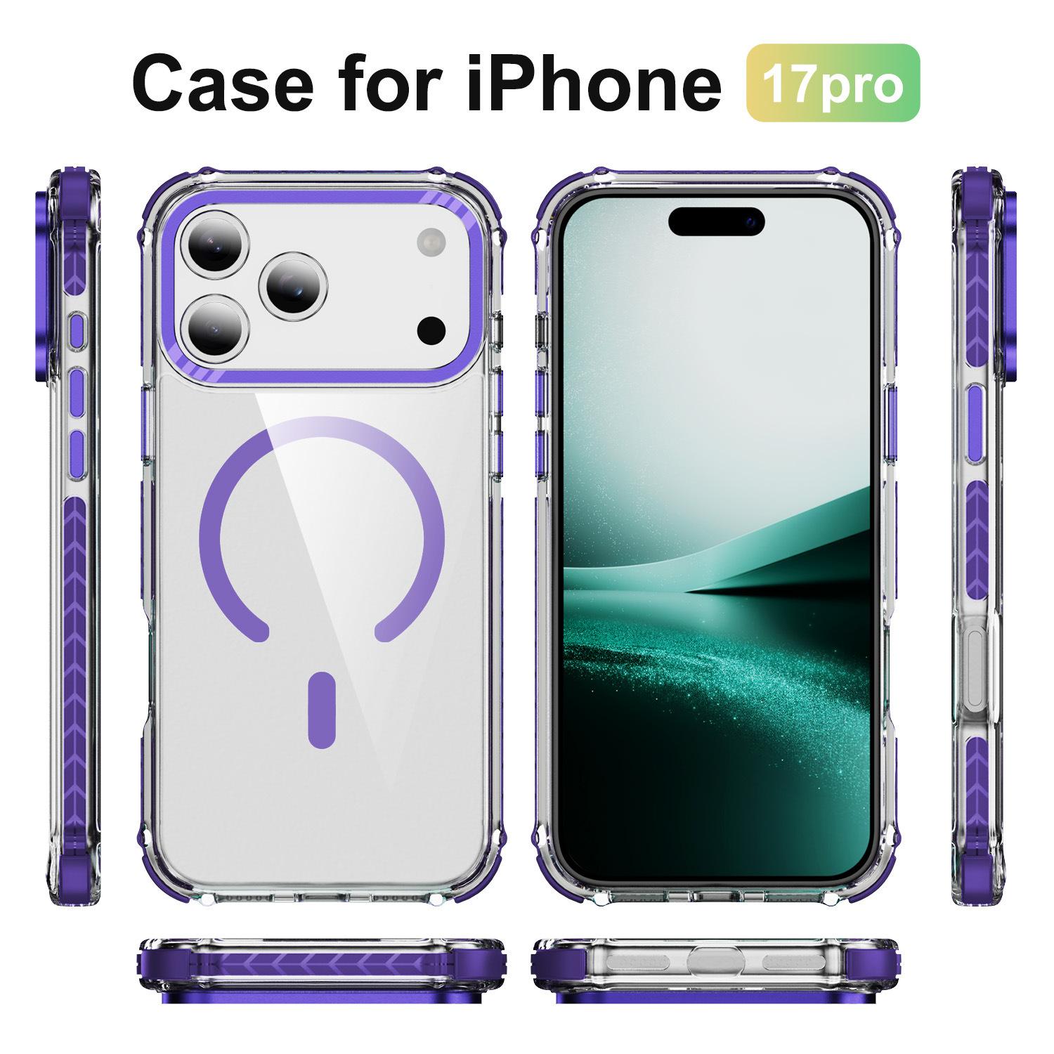 For 17promax Phone Case Transparent Hardware Button Magnetic Suction for Apple Phone Case Light Luxury High-end For iPhone11
For 17promax Phone Case Transparent Hardware Button Magnetic Suction for Apple Phone Case Light Luxury High-end For iPhone11