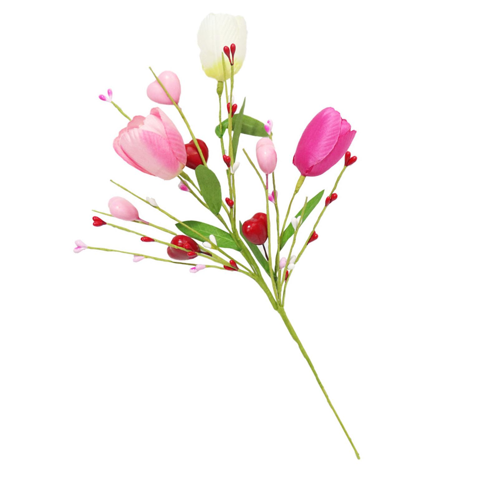 Florals Arrangement Artificial Tulips Flower Valentine’s Day Home Vase Decoration Decorative Sprays Branches Stems 1
Florals Arrangement Artificial Tulips Flower Valentine’s Day Home Vase Decoration Decorative Sprays Branches Stems 1
