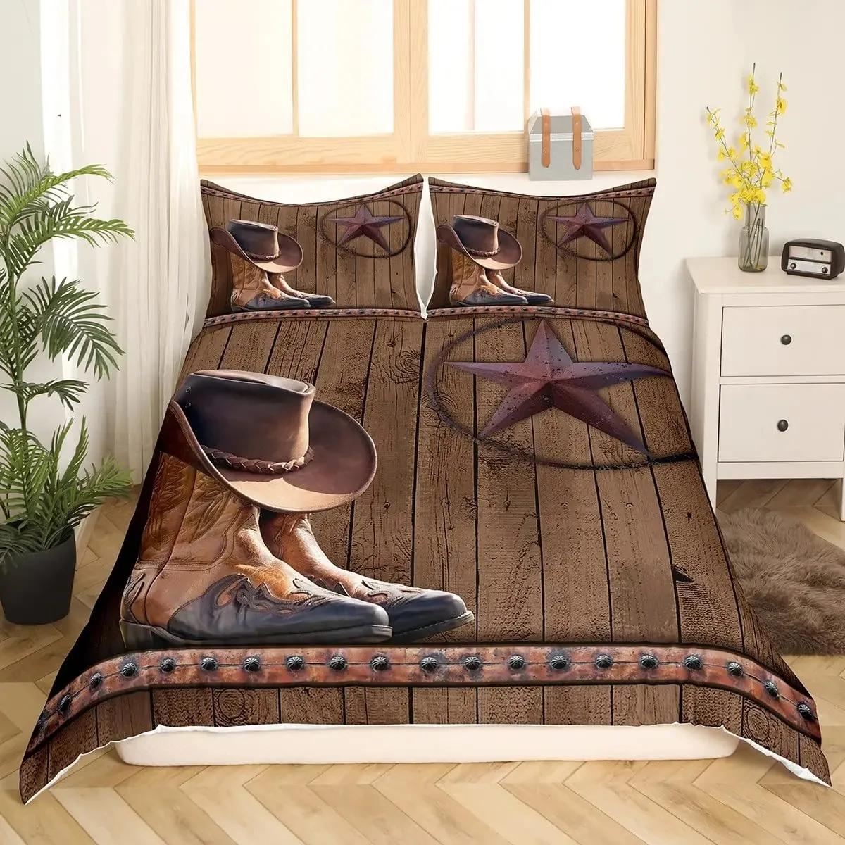Western Cowboy Duvet Cover Set Farmhouse Bedding Set Vintage Comforter Cover Set for Boy Teens with Pillowcase Queen Size 135x200cm
Western Cowboy Duvet Cover Set Farmhouse Bedding Set Vintage Comforter Cover Set for Boy Teens with Pillowcase Queen Size 135x200cm