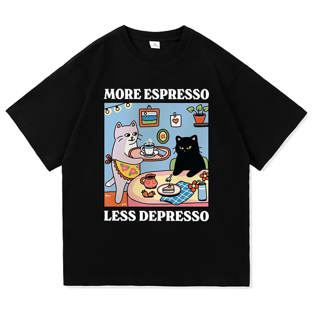 Funny Cat More Espresso Less Depresso T Shirt Men Women Aesthetic Vintage T-Shirt Anime Cartoon Cute Cotton Tees Shirts 5XL різнокольоровий
Funny Cat More Espresso Less Depresso T Shirt Men Women Aesthetic Vintage T-Shirt Anime Cartoon Cute Cotton Tees Shirts 5XL різнокольоровий
