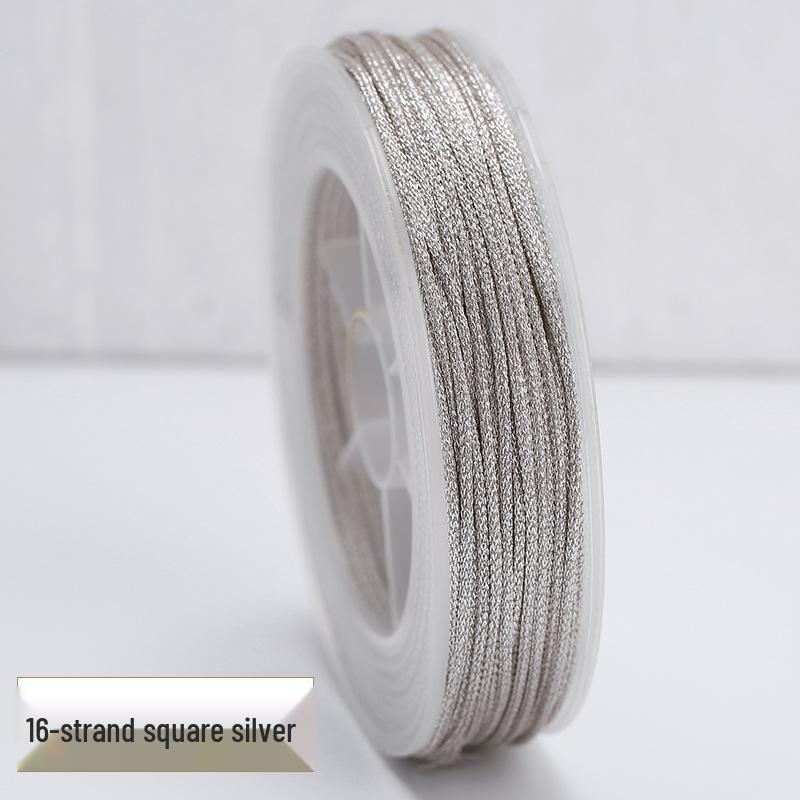 Тонкая золотая и серебряная нить Драконий узел Шнур для браслетов ручной работы в технике китайского узла Gold and Silver Thread
Тонкая золотая и серебряная нить Драконий узел Шнур для браслетов ручной работы в технике китайского узла Gold and Silver Thread