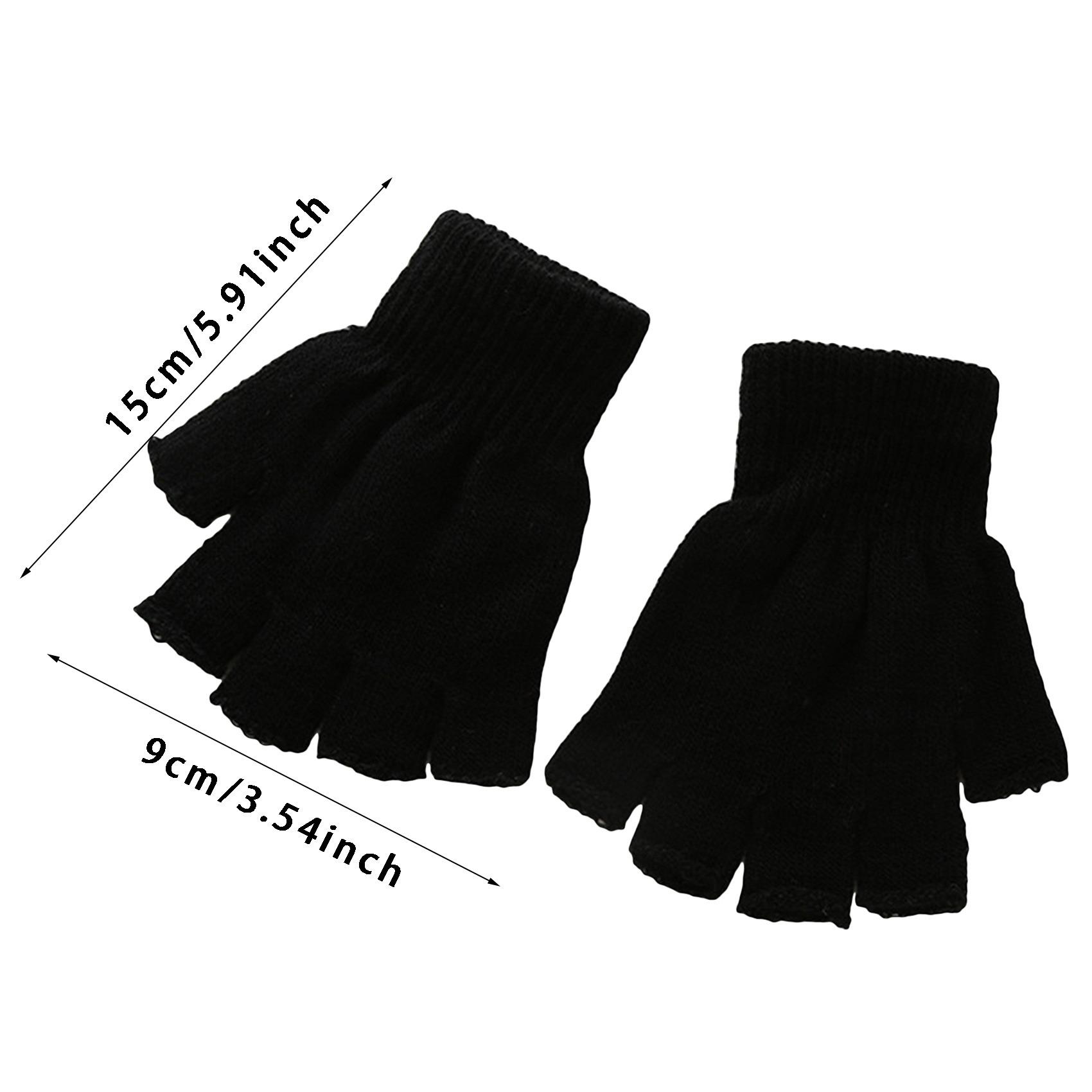 Winter Warm Knitted Half Finger Gloves Unisex Women Men s Solid Black Gray Fingerless Stretchy Elastic Mittens One Size чорний
Winter Warm Knitted Half Finger Gloves Unisex Women Men s Solid Black Gray Fingerless Stretchy Elastic Mittens One Size чорний