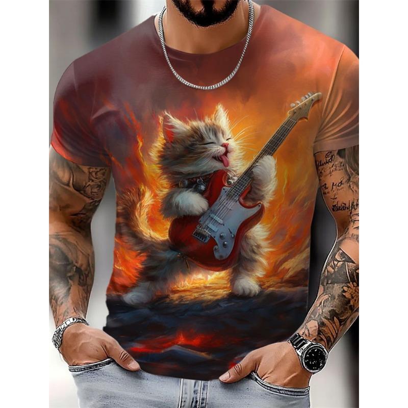 Fashion Cat Graphic T Shirts For Men Summer Casual Short Sleeve 3D Printed O XXS
Fashion Cat Graphic T Shirts For Men Summer Casual Short Sleeve 3D Printed O XXS