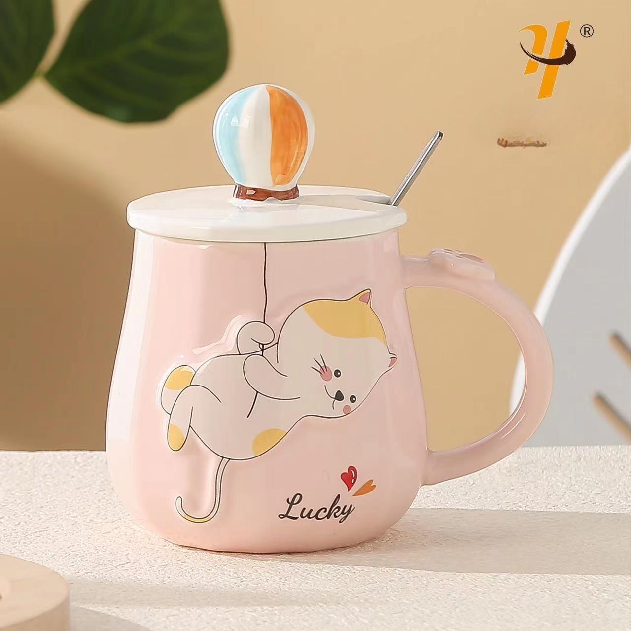 Cute Embossed Cat Ceramic Cup High Appearance Level Three Dimensional Mug Large Capacity Couple Coffee and Milk Water Cup 470ml
Cute Embossed Cat Ceramic Cup High Appearance Level Three Dimensional Mug Large Capacity Couple Coffee and Milk Water Cup 470ml