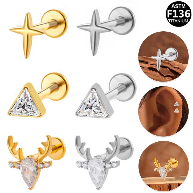 Polaris Titanium Elk Cartilage & Lip Stud Earrings, G23 Internal Thread Piercing Jewelry
Polaris Titanium Elk Cartilage & Lip Stud Earrings, G23 Internal Thread Piercing Jewelry