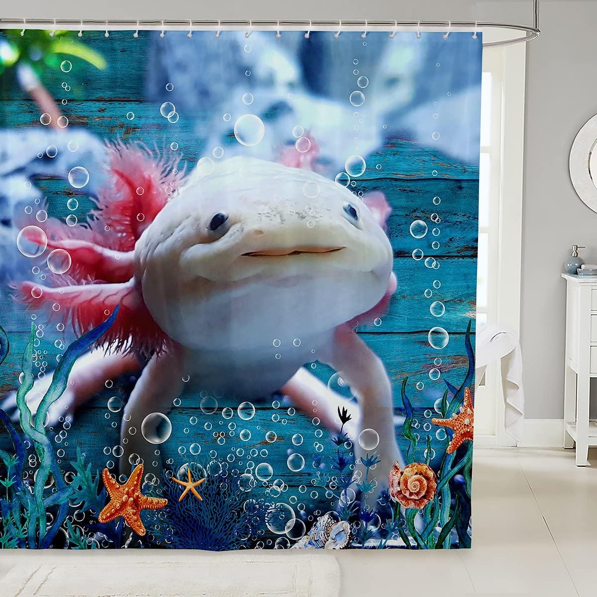 Cute Axolotl Shower Curtain,Kawaii Cartoon Salamander Bathroom Curtain With Hooks Waterproof Shower Curtains For Bathtub Decor W60H190(CM)-1 Pcs
Cute Axolotl Shower Curtain,Kawaii Cartoon Salamander Bathroom Curtain With Hooks Waterproof Shower Curtains For Bathtub Decor W60H190(CM)-1 Pcs