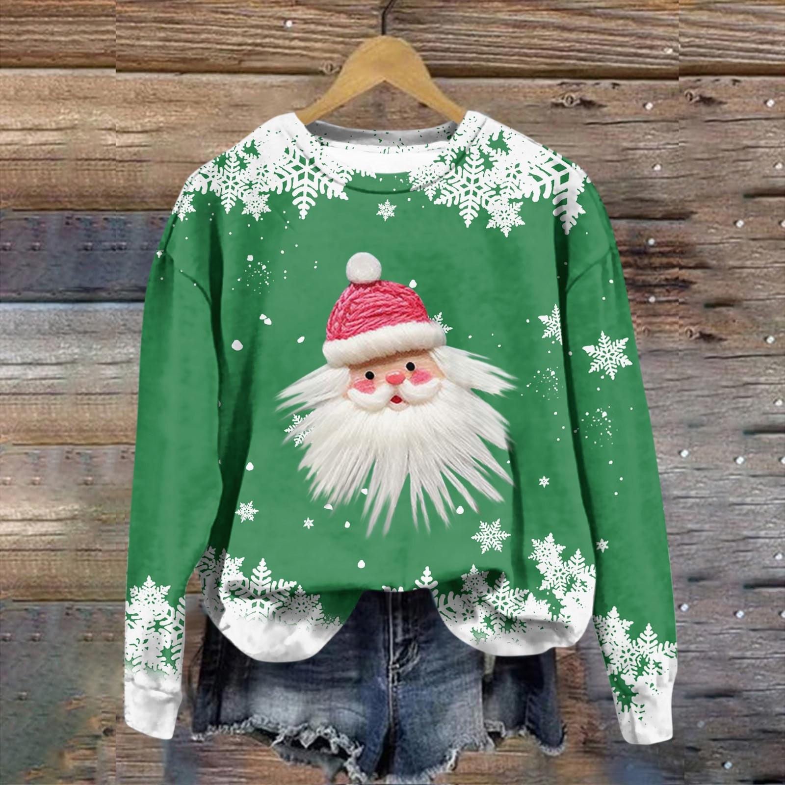 Женская модная рождественская принтованная толстовка с длинным рукавом и круглым вырезом M зелёный
Женская модная рождественская принтованная толстовка с длинным рукавом и круглым вырезом M зелёный