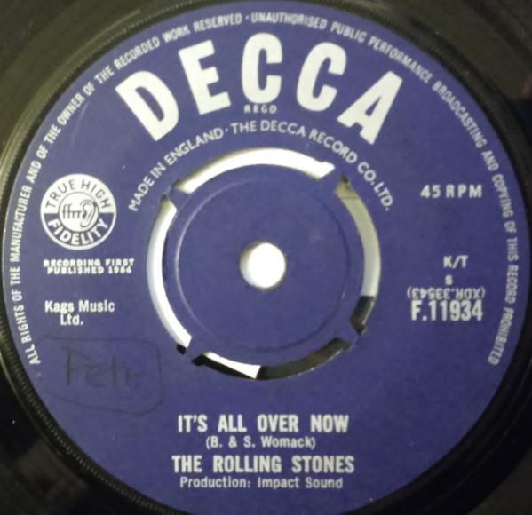 7-дюймовая пластинка ROLLING STONES Its All Over Now Good Times Bad F11934 Decca 1964 UK Rock Б/у
7-дюймовая пластинка ROLLING STONES Its All Over Now Good Times Bad F11934 Decca 1964 UK Rock Б/у