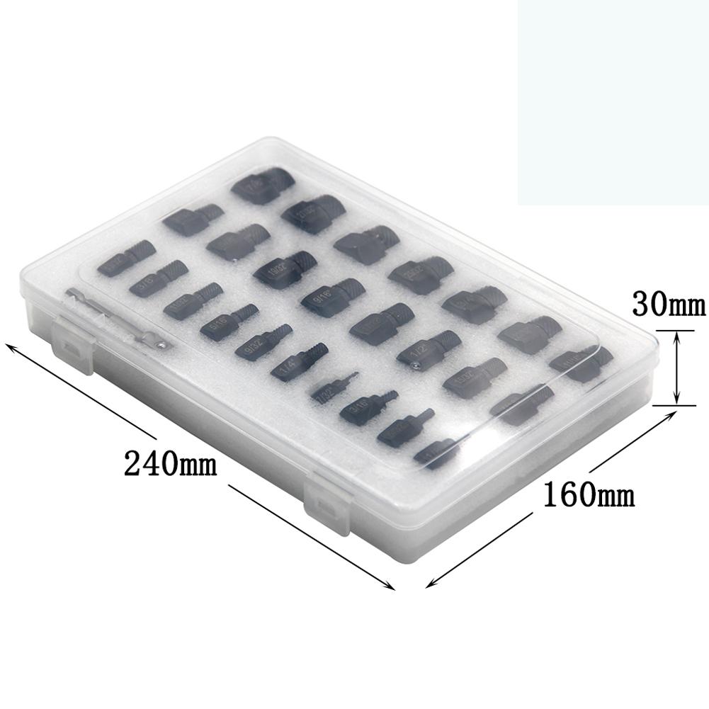 26pcs Screw And Bolt Extractor Drill Bit Set Disassemble Screws Bolt Stud Slip Teeth Demolish Stripped Broken Remover Tools China Mainland
26pcs Screw And Bolt Extractor Drill Bit Set Disassemble Screws Bolt Stud Slip Teeth Demolish Stripped Broken Remover Tools China Mainland