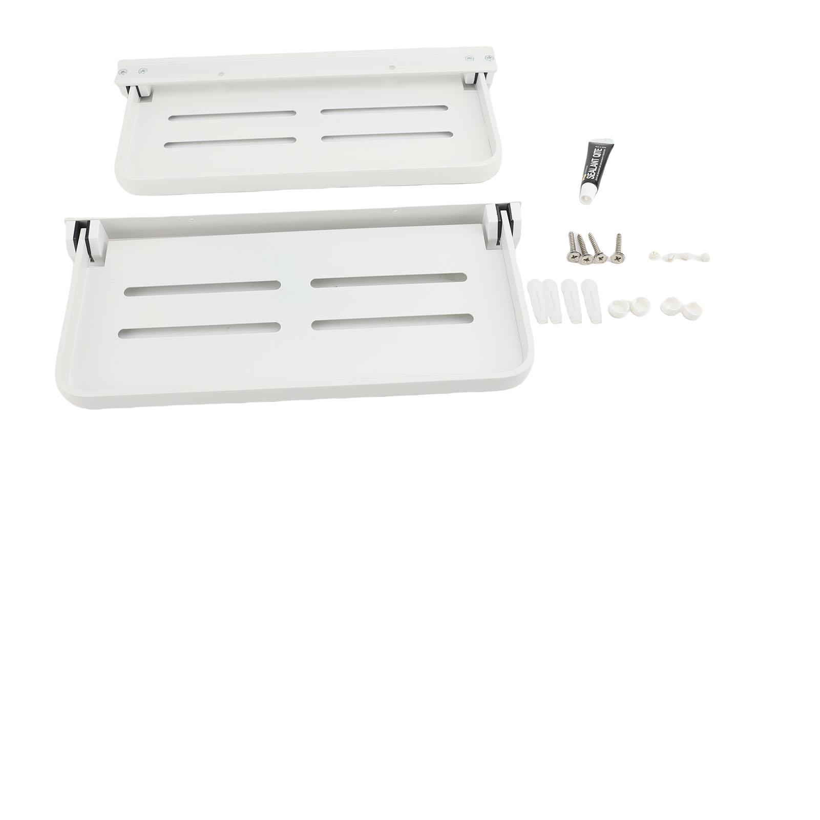 2pcs Small Folding Wall Shelves Space Aluminum Foldable Shelves 90 Degree Fold Up for Bedside Toilet Laundry Room White
2pcs Small Folding Wall Shelves Space Aluminum Foldable Shelves 90 Degree Fold Up for Bedside Toilet Laundry Room White