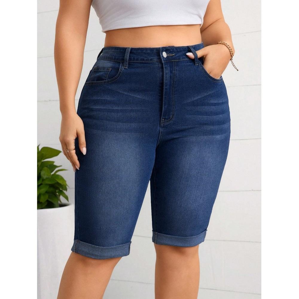 Women Knee Length Denim Shorts Middle Waist Stretch Rolled Edge Short Jean Pants For Ladies Summer Wear XXL темно-синього кольору
Women Knee Length Denim Shorts Middle Waist Stretch Rolled Edge Short Jean Pants For Ladies Summer Wear XXL темно-синього кольору