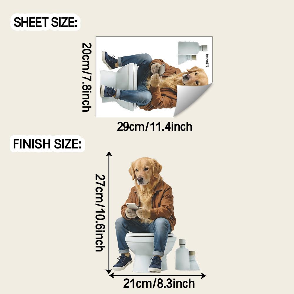 Decorative Toilet Stickers for The Bathroom of A Golden Retriever, Designed To Be Used on Mobile Phones
Decorative Toilet Stickers for The Bathroom of A Golden Retriever, Designed To Be Used on Mobile Phones