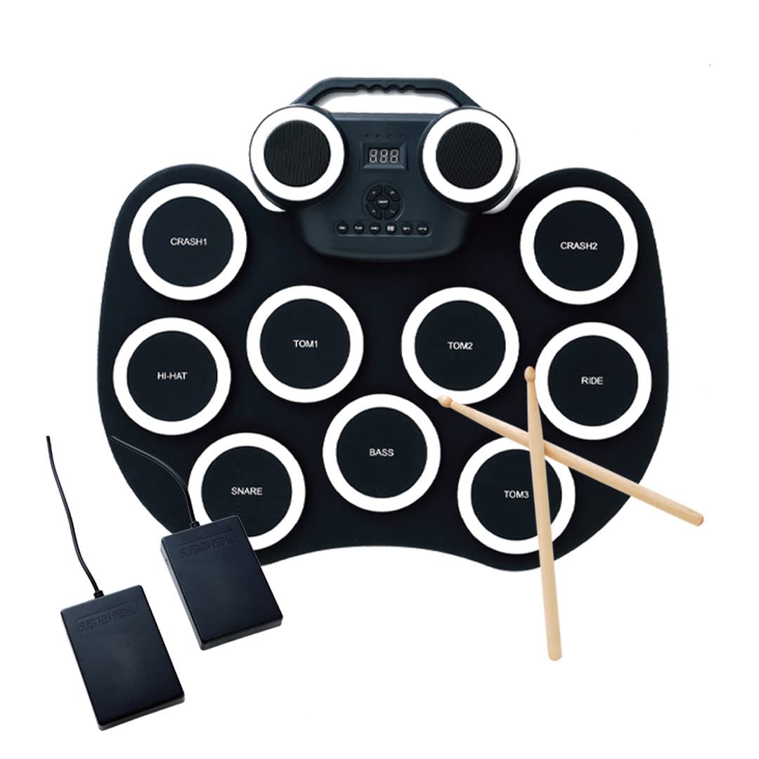 SMALY Roll-Up Drum 9 Pads with Bluetooth
SMALY Roll-Up Drum 9 Pads with Bluetooth