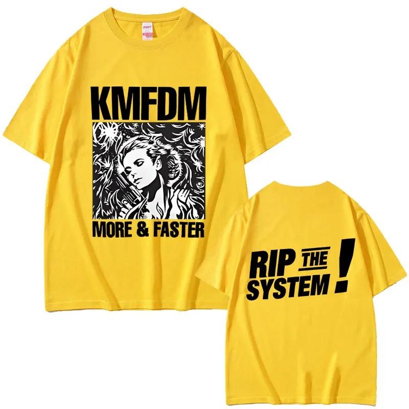 Vintage Hardcore Alternative Rock Kmfdm More and Faster Rip The System T-shirt Men Women Fashion Harajuku Streetwear T Shirts 4XL
Vintage Hardcore Alternative Rock Kmfdm More and Faster Rip The System T-shirt Men Women Fashion Harajuku Streetwear T Shirts 4XL