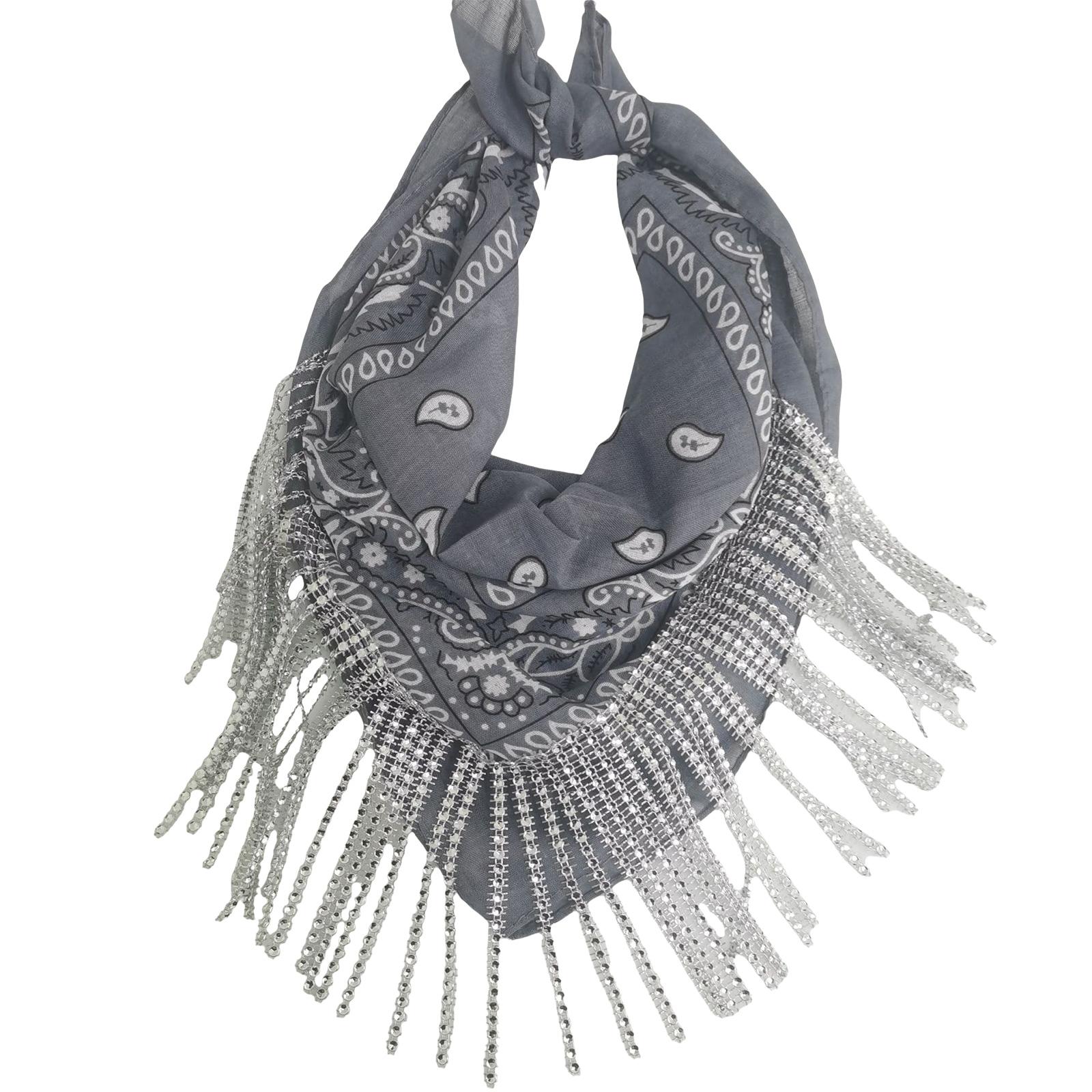 Eye Catching Fringe Bandana Headscarf Comfortable and Breathable Cashew Pattern Headscarf Headwear for Everyday Wear серый
Eye Catching Fringe Bandana Headscarf Comfortable and Breathable Cashew Pattern Headscarf Headwear for Everyday Wear серый