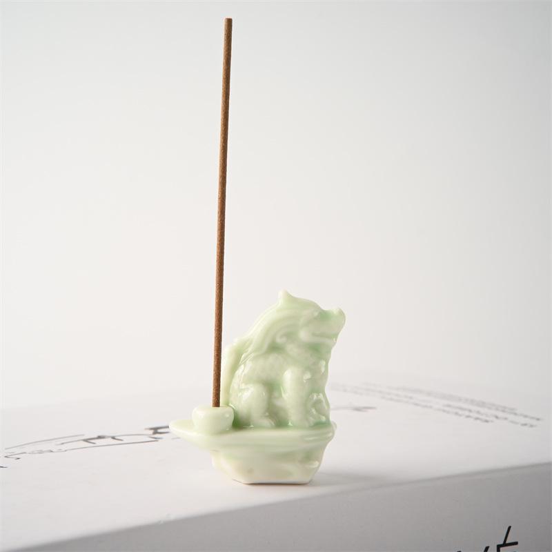 Cute Divine Dragon Ceramic Incense Holder for Tea Table
Cute Divine Dragon Ceramic Incense Holder for Tea Table