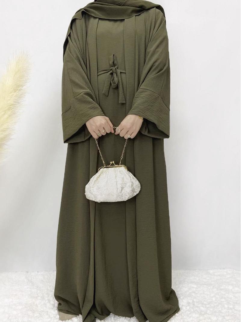 Женский мусульманский комплект большого размера: длинное платье-халат - однотонные и многоцветные варианты XX-Large
Женский мусульманский комплект большого размера: длинное платье-халат - однотонные и многоцветные варианты XX-Large