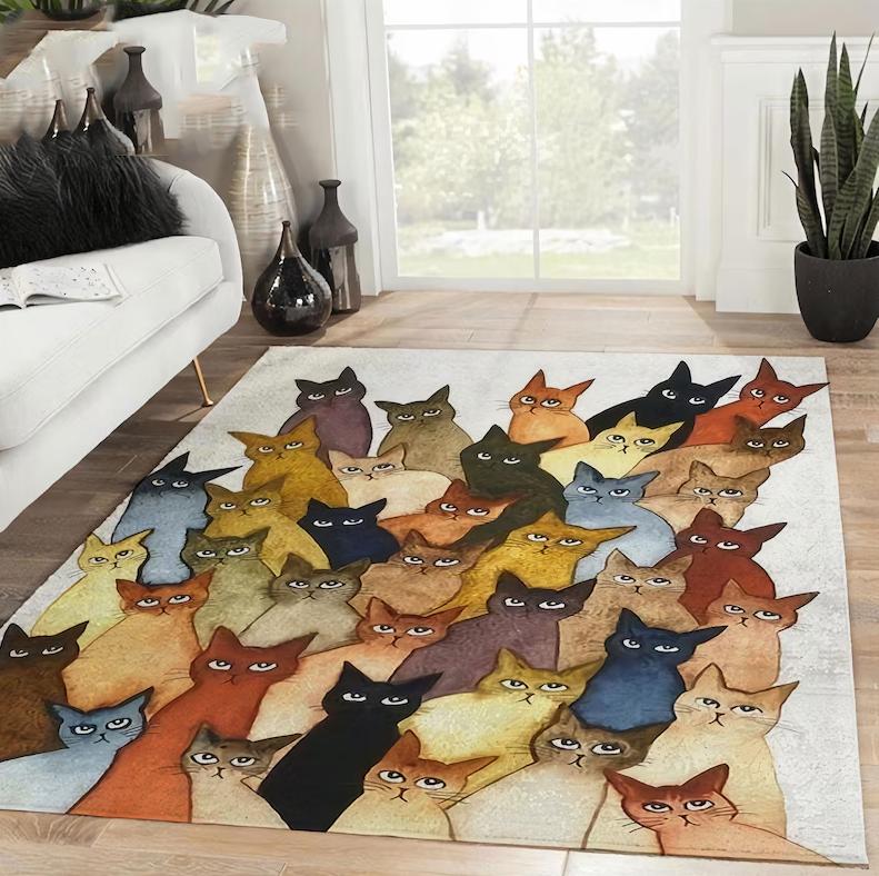 Colorful Cat Rug Cute Kitty Design Carpet Fun Pet Lovers Floor Mat Modern Living Room Decor Whimsical Animal Art Home Accent 40x60cm
Colorful Cat Rug Cute Kitty Design Carpet Fun Pet Lovers Floor Mat Modern Living Room Decor Whimsical Animal Art Home Accent 40x60cm