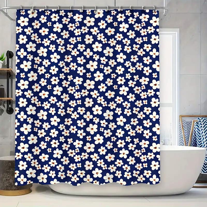 Floral Print Shower Curtain White Blue Water Resistant Bath Decor For Home Bathroom Size 72X84Inches (183X213Cm) W60H190(CM)-1 Pcs
Floral Print Shower Curtain White Blue Water Resistant Bath Decor For Home Bathroom Size 72X84Inches (183X213Cm) W60H190(CM)-1 Pcs