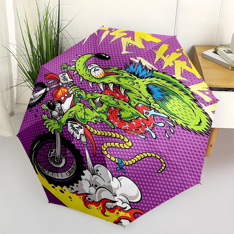 Rat Fink Monster Bike Themed Automatic Opening and Closing Umbrella, Compact Travel Umbrella, Lightweight and Portable, Suitable for Beach C
Rat Fink Monster Bike Themed Automatic Opening and Closing Umbrella, Compact Travel Umbrella, Lightweight and Portable, Suitable for Beach C