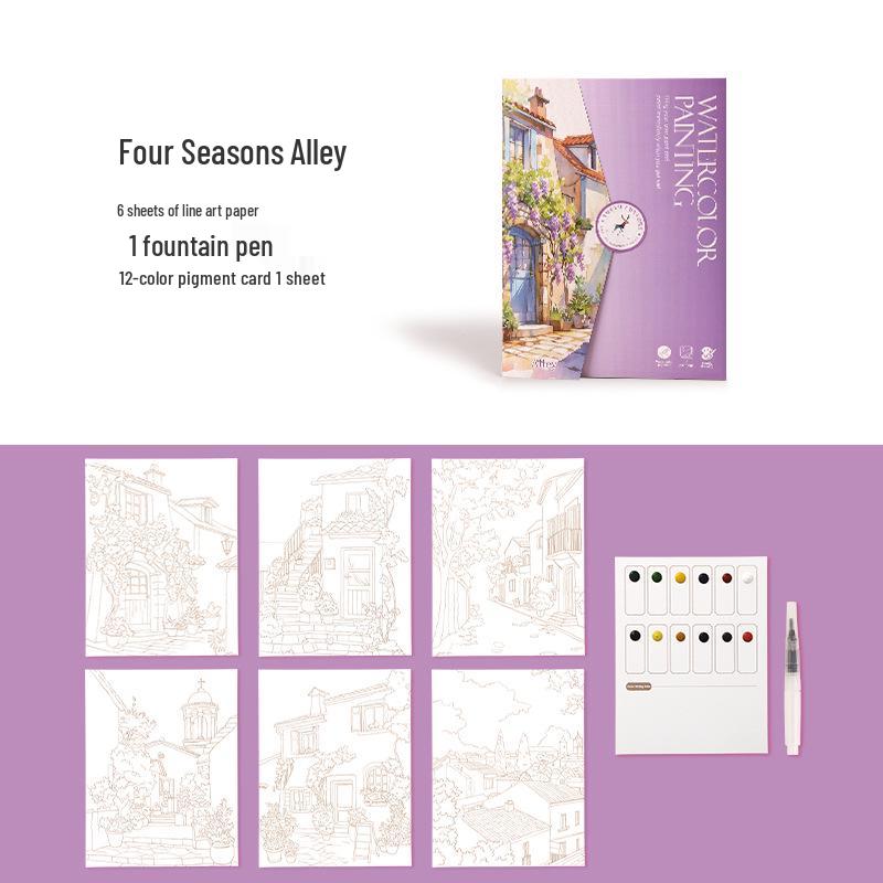 Creative Watercolor Painting Book with 12 Paints - Stress-Relief Doodle & Coloring Book for Kids
Creative Watercolor Painting Book with 12 Paints - Stress-Relief Doodle & Coloring Book for Kids