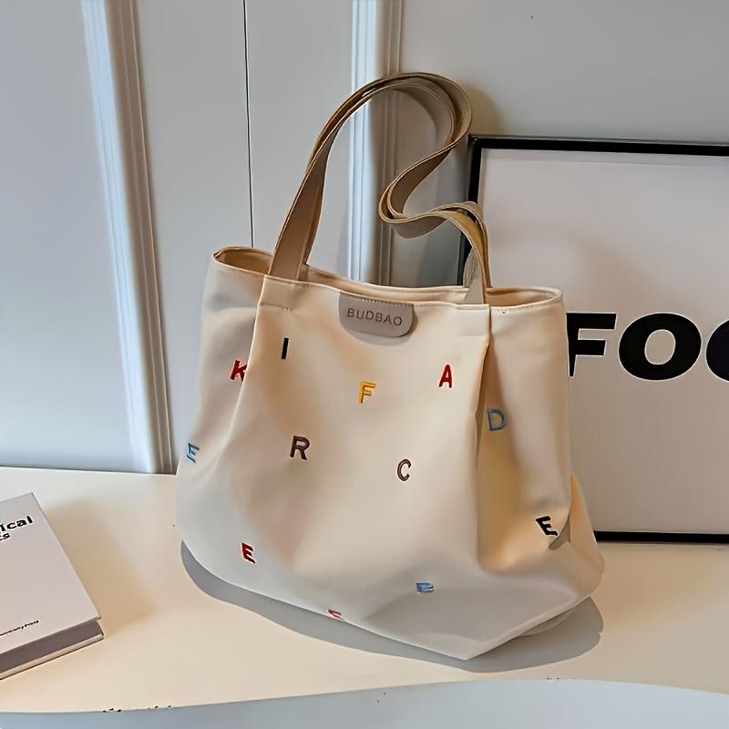 2024 New Women s Large Capacity Tote Bag - Embroidered Letter Design, Zipper Closure & Wrist Strap, Durable Black with Oil-Edged Finish for Work белый
2024 New Women s Large Capacity Tote Bag - Embroidered Letter Design, Zipper Closure & Wrist Strap, Durable Black with Oil-Edged Finish for Work белый