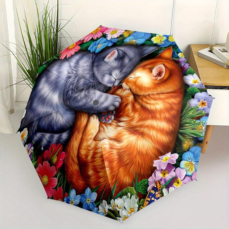 Floral Cats Theme 8 Bone Hand Automatic Folding Fashion umbrella, Compact and Portable Design, A Perfect Gift for Birthday, Christmas or Bus
Floral Cats Theme 8 Bone Hand Automatic Folding Fashion umbrella, Compact and Portable Design, A Perfect Gift for Birthday, Christmas or Bus