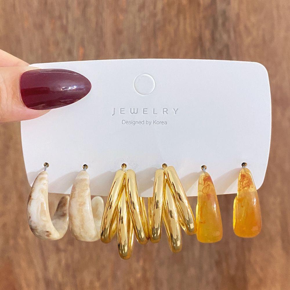 Pearl Geometric Acrylic Korean Style Earrings Resin Earrings Hoop Earrings Set Female Earrings
Pearl Geometric Acrylic Korean Style Earrings Resin Earrings Hoop Earrings Set Female Earrings