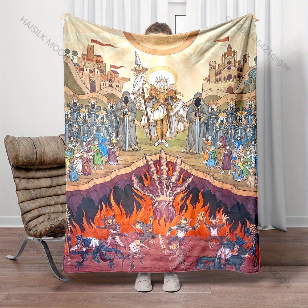 1PC Holy knight and hell demons print blanket Prayer blankets for believers suitable for home sofa camping travel car 75x90cm
1PC Holy knight and hell demons print blanket Prayer blankets for believers suitable for home sofa camping travel car 75x90cm