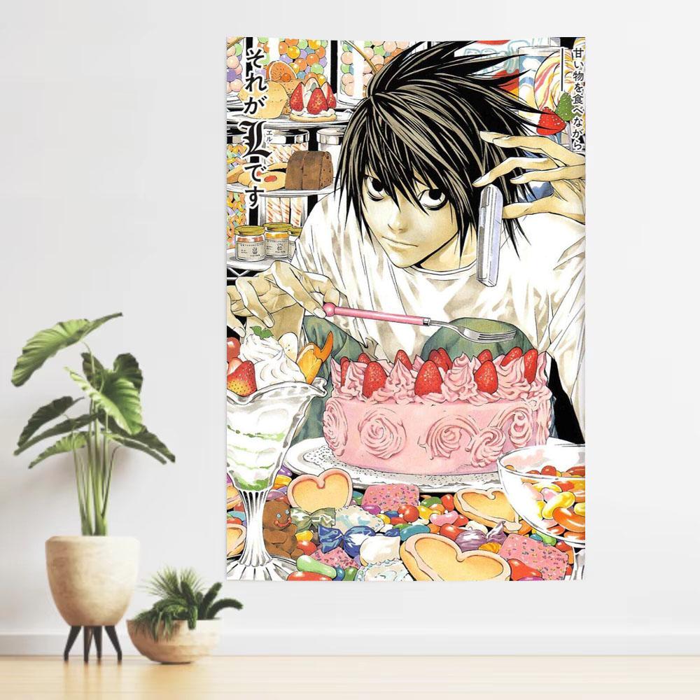 Death Note Anime Themed Tapestry L Strawberry Cake Wall Hanging Aesthetic Background Cloth For Anime Dorm Room Decoration 74x94cm(29x37in)
Death Note Anime Themed Tapestry L Strawberry Cake Wall Hanging Aesthetic Background Cloth For Anime Dorm Room Decoration 74x94cm(29x37in)