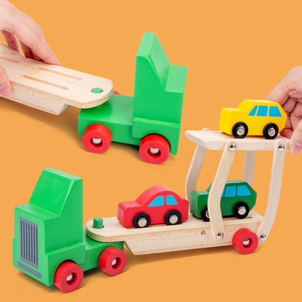 Trailer Double Layer Car Model Building Blocks Wooden Transportation Toys Kids Toy Style A
Trailer Double Layer Car Model Building Blocks Wooden Transportation Toys Kids Toy Style A