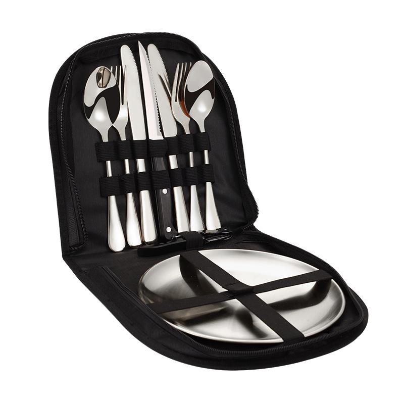 Camping stainless steel cutlery set, portable tableware for outdoor trips Primary Color
Camping stainless steel cutlery set, portable tableware for outdoor trips Primary Color