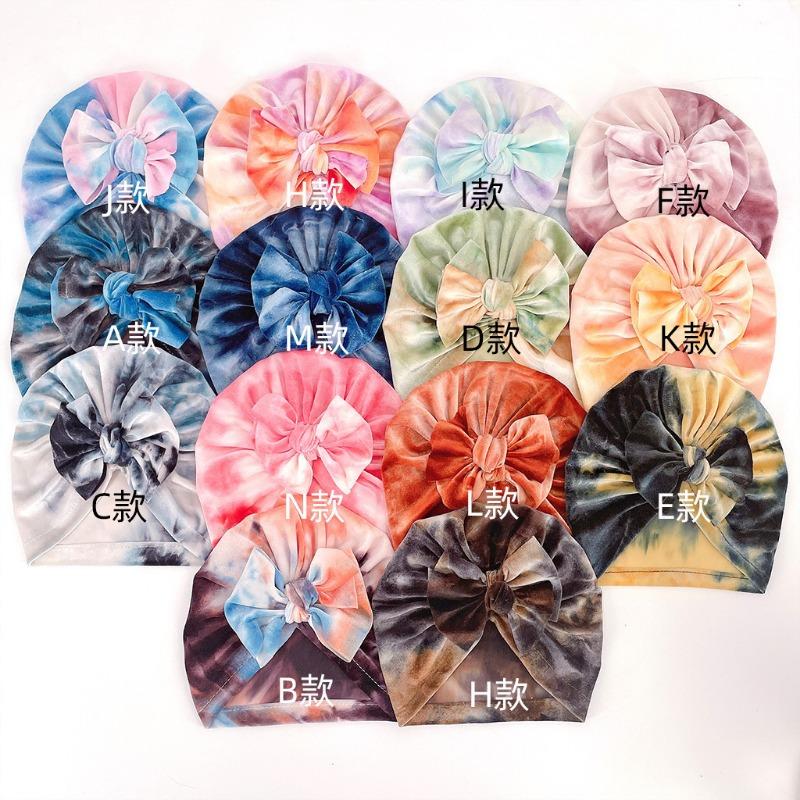 Children s golden velvet tie-dye bow hat, infant warm and skin-free headscarf hat, baby hat
Children s golden velvet tie-dye bow hat, infant warm and skin-free headscarf hat, baby hat
