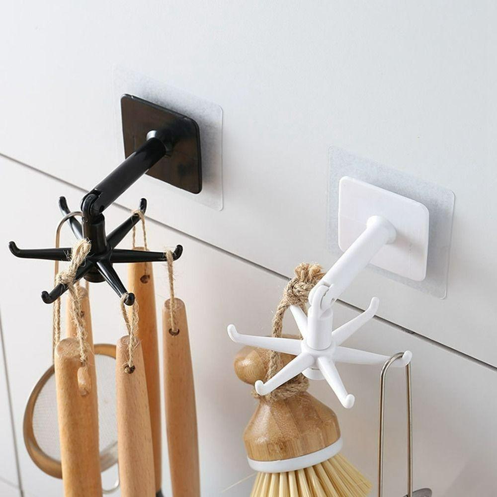 Punch-free Home Wall 360 Degrees Rotated Kitchen Organizer Towel Rack Door Hook Clothes Hanger білий
Punch-free Home Wall 360 Degrees Rotated Kitchen Organizer Towel Rack Door Hook Clothes Hanger білий