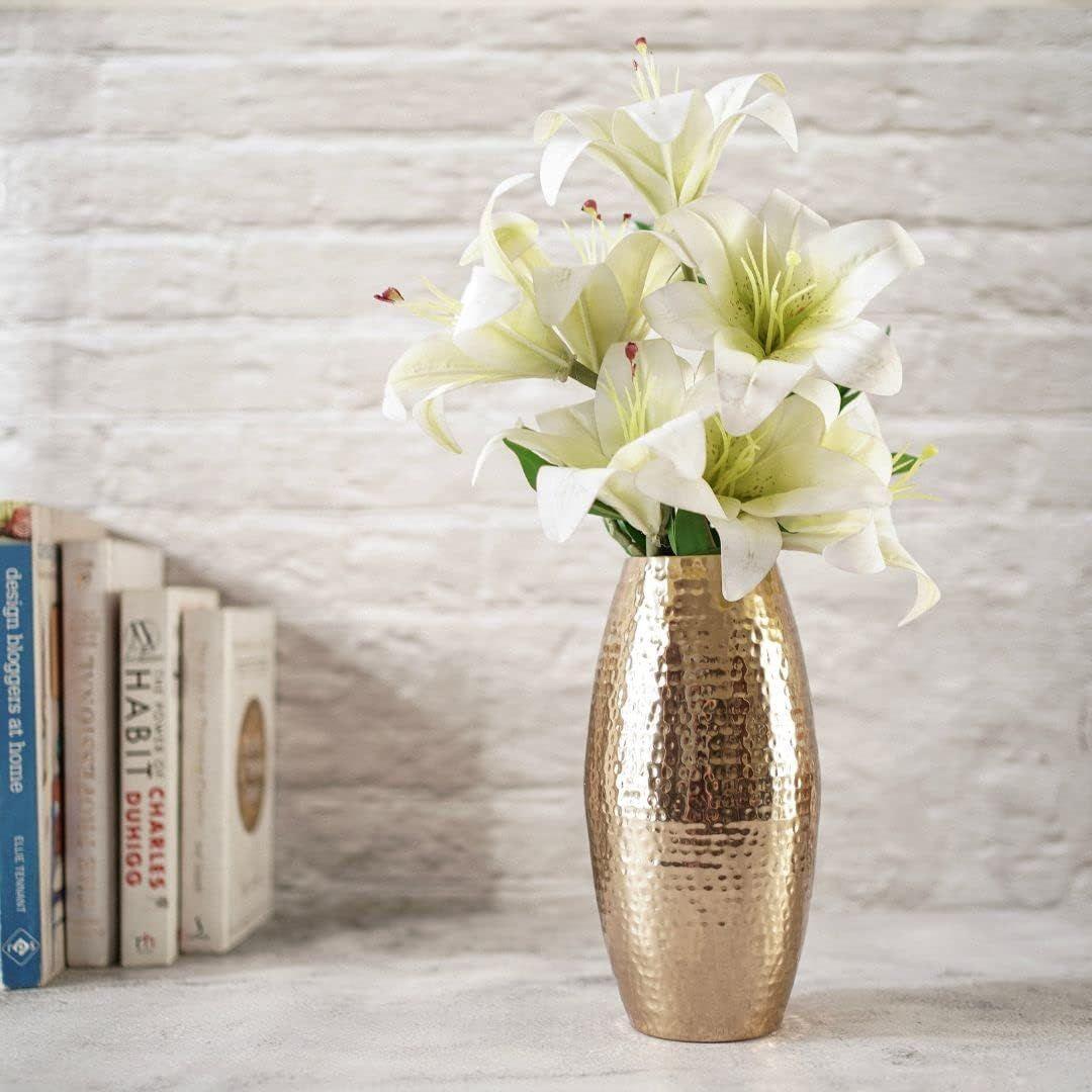 Hammered Gold Metal Floor Vase Tall Decorative Vase for Living Room/Home Decor- 18 inch
Hammered Gold Metal Floor Vase Tall Decorative Vase for Living Room/Home Decor- 18 inch