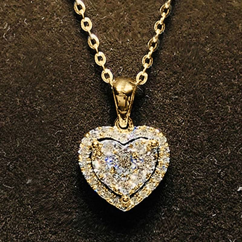 Huitan Heart Shaped Women Pendant Necklace Inlaid Shiny CZ Copper Color/Gold Color Wedding Accessories Anniversary Zircon Gift
Huitan Heart Shaped Women Pendant Necklace Inlaid Shiny CZ Copper Color/Gold Color Wedding Accessories Anniversary Zircon Gift