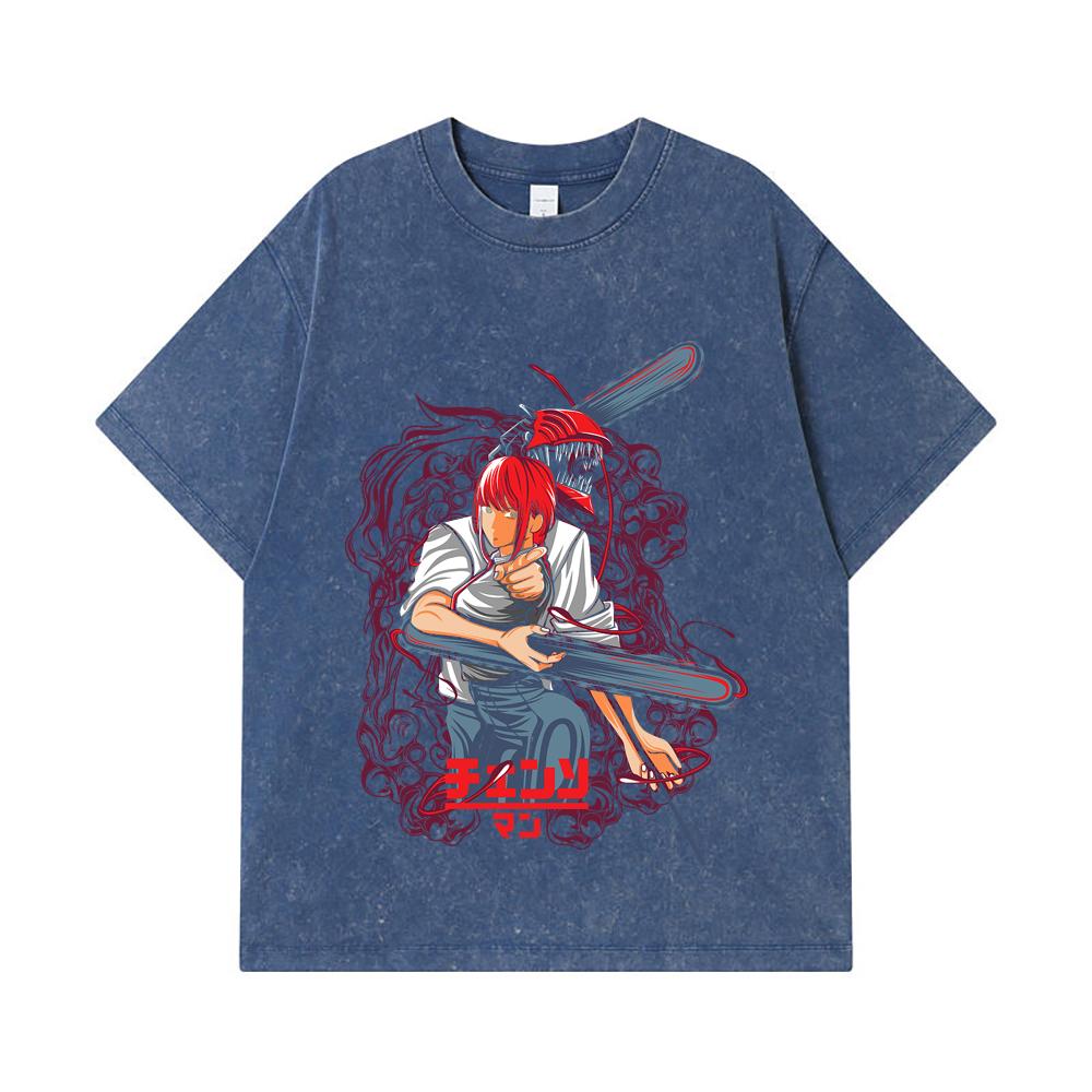 275 GSM Washed T-shirts 100% Cotton Chainsaw Man V42 Denji Makima Print Unisex Heavy Cotton T Shirt 2XL королівський синій колір
275 GSM Washed T-shirts 100% Cotton Chainsaw Man V42 Denji Makima Print Unisex Heavy Cotton T Shirt 2XL королівський синій колір