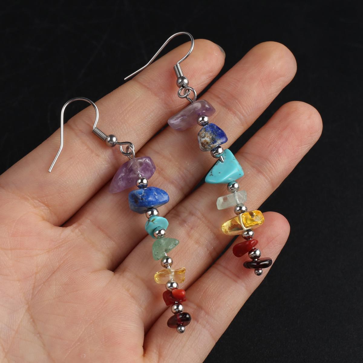 A Pair Cute Eardrops Natural Stone Earrings Irregular Gravel Quartz Amethyst Healing Crystals Stone Dangle Earrings For Women
A Pair Cute Eardrops Natural Stone Earrings Irregular Gravel Quartz Amethyst Healing Crystals Stone Dangle Earrings For Women